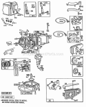 CylinderMufflersPiston Grp Diagram and Parts List for 094508-5918-01  Briggs and Stratton Engine